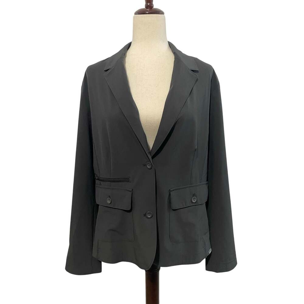 Eddie Bauer Women's Takeoff Travel Blazer Carbon Charcoal Gray Size XL NWT